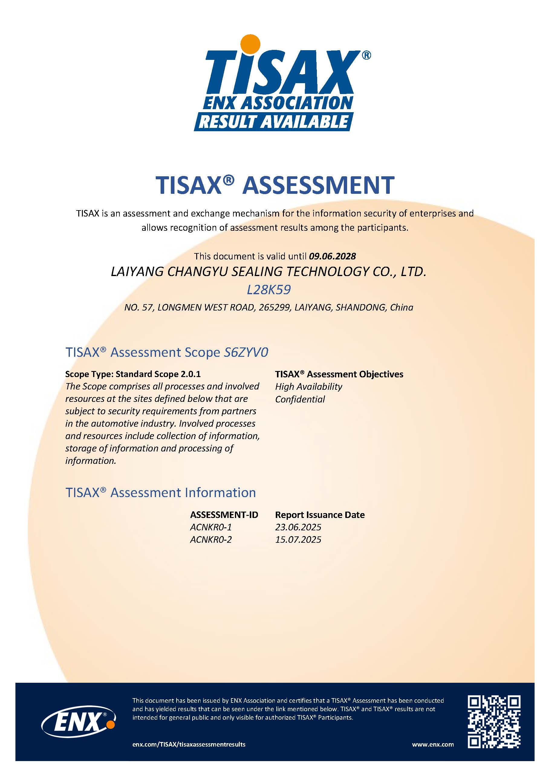 ��˾�@��TISAX��Ϣ��ȫ�wϵlevel 2...
